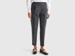 Pinstripe flannel trousers
