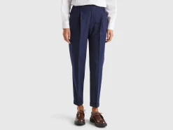 Pinstripe flannel trousers