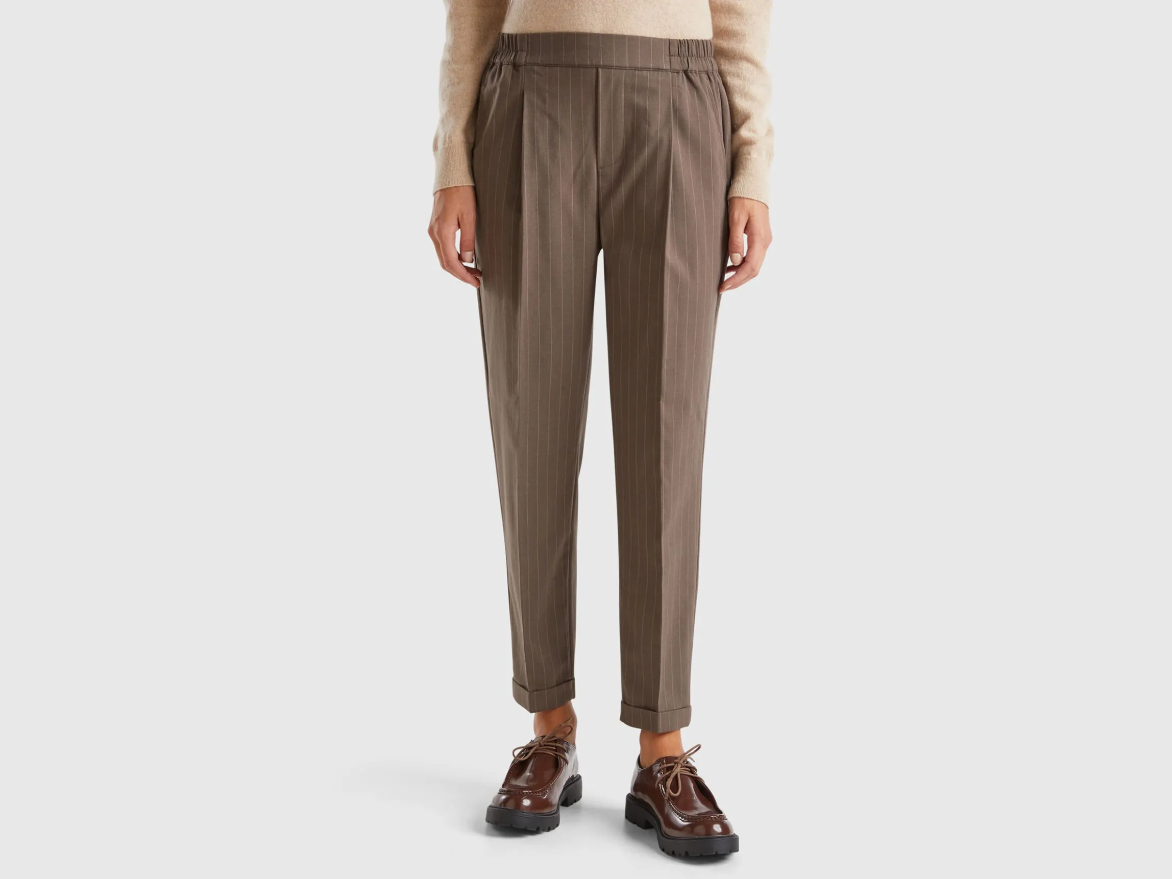 Pinstripe flannel trousers