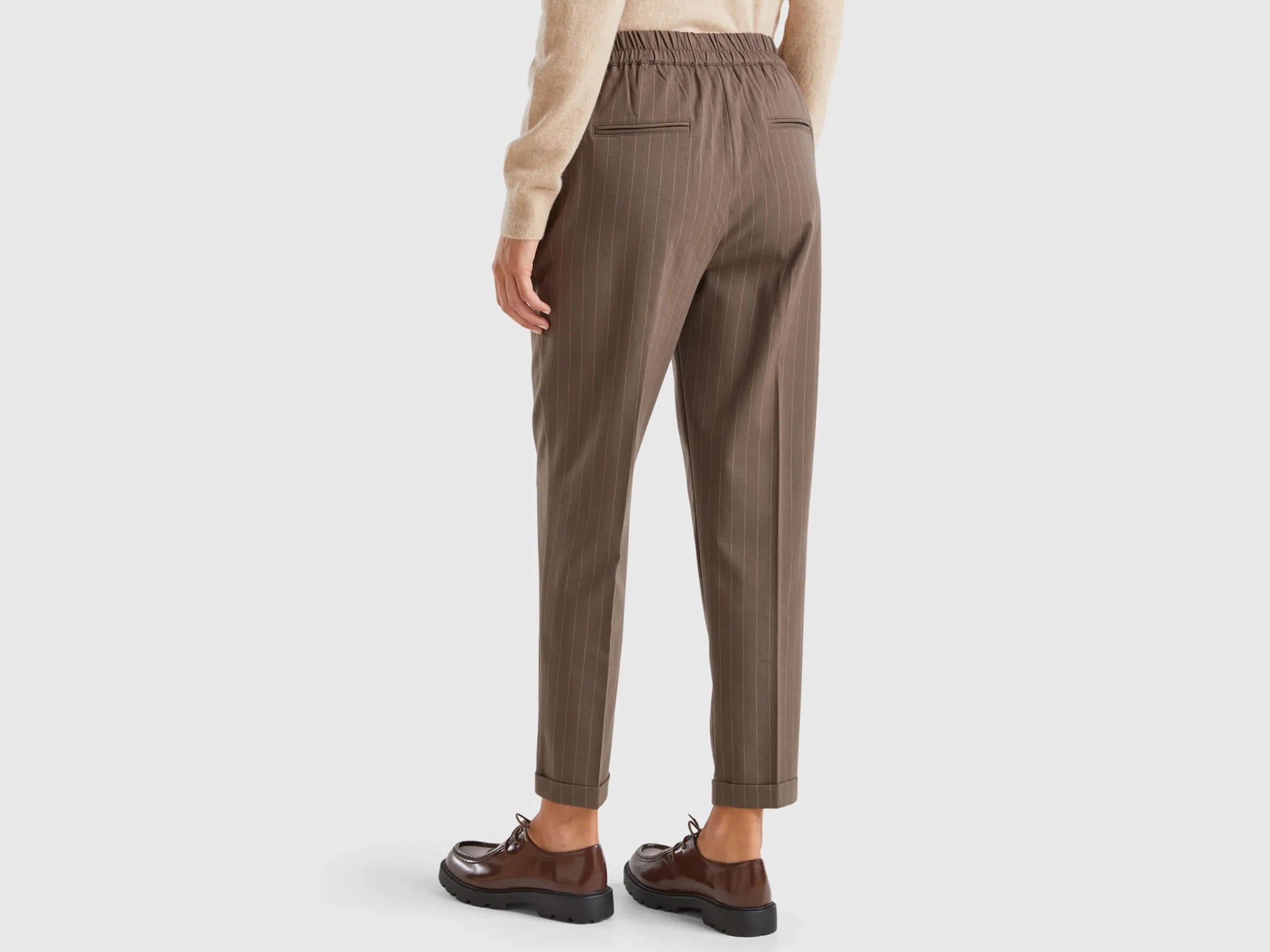Pinstripe flannel trousers