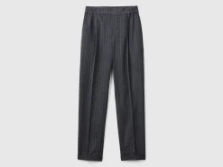 Pinstripe flannel trousers