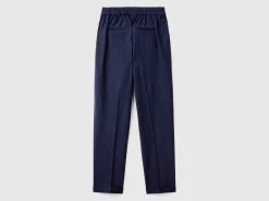 Pinstripe flannel trousers