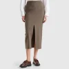 Pinstripe midi skirt