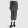 Pinstripe midi skirt