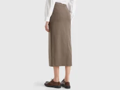 Pinstripe midi skirt