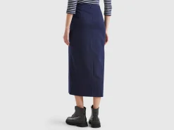 Pinstripe midi skirt