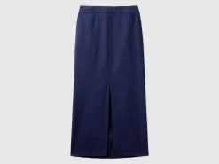 Pinstripe midi skirt