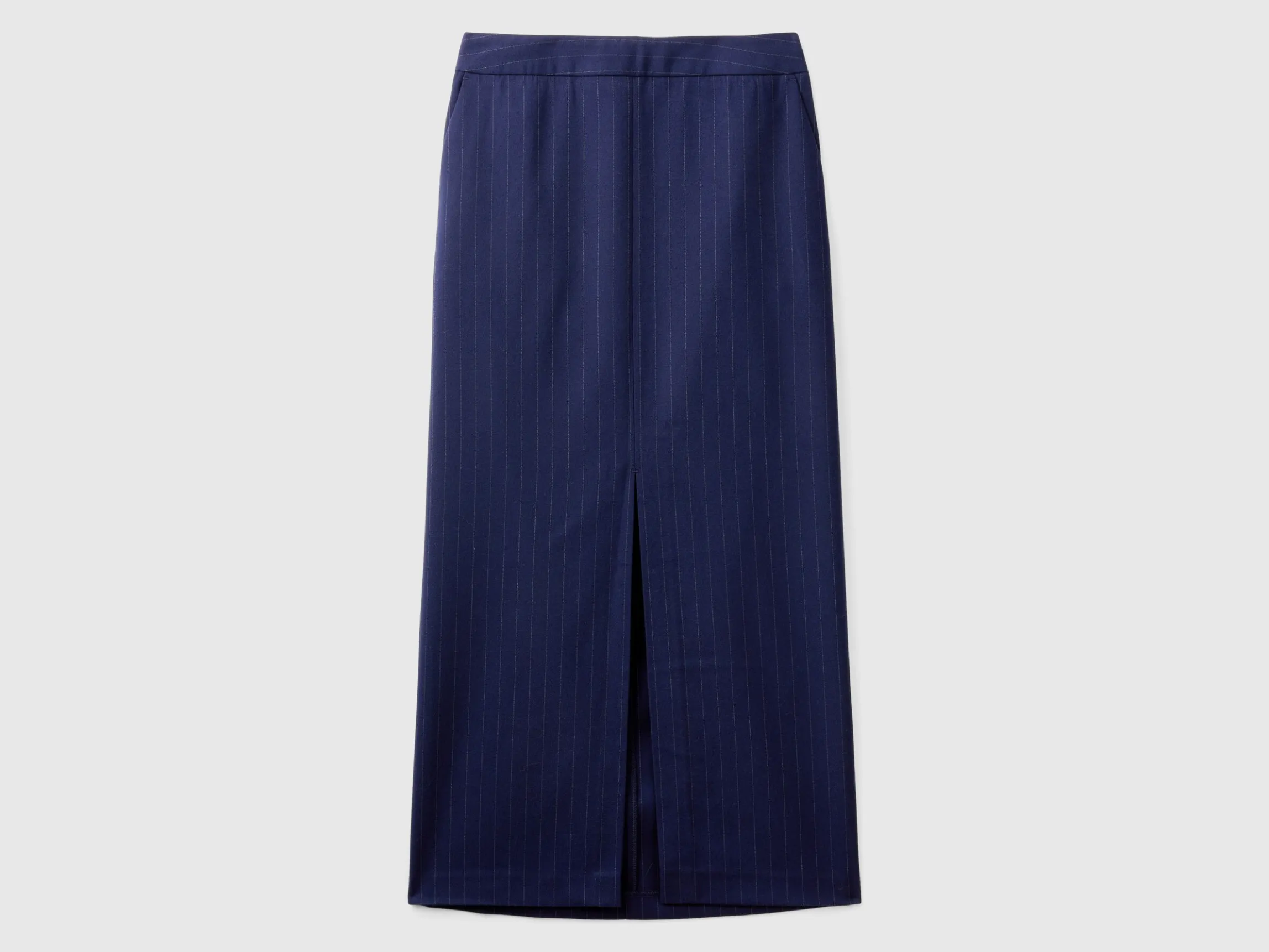 Pinstripe midi skirt