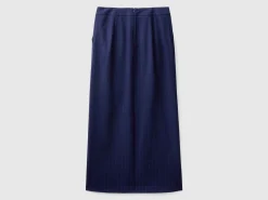 Pinstripe midi skirt