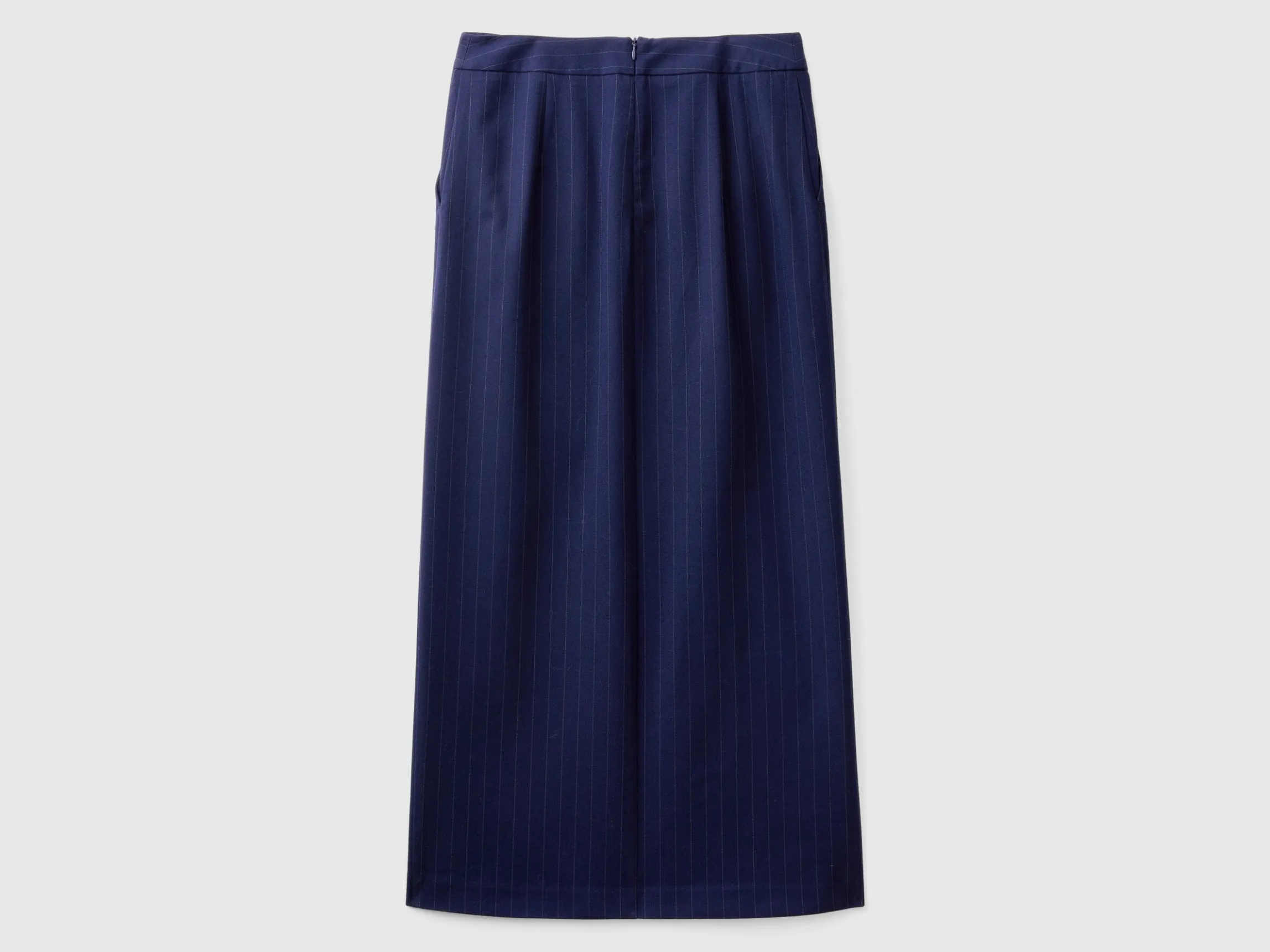 Pinstripe midi skirt