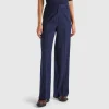 Pinstripe trousers with wide leg