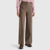 Pinstripe trousers with wide leg