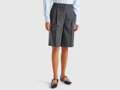 Pinstriped bermudas
