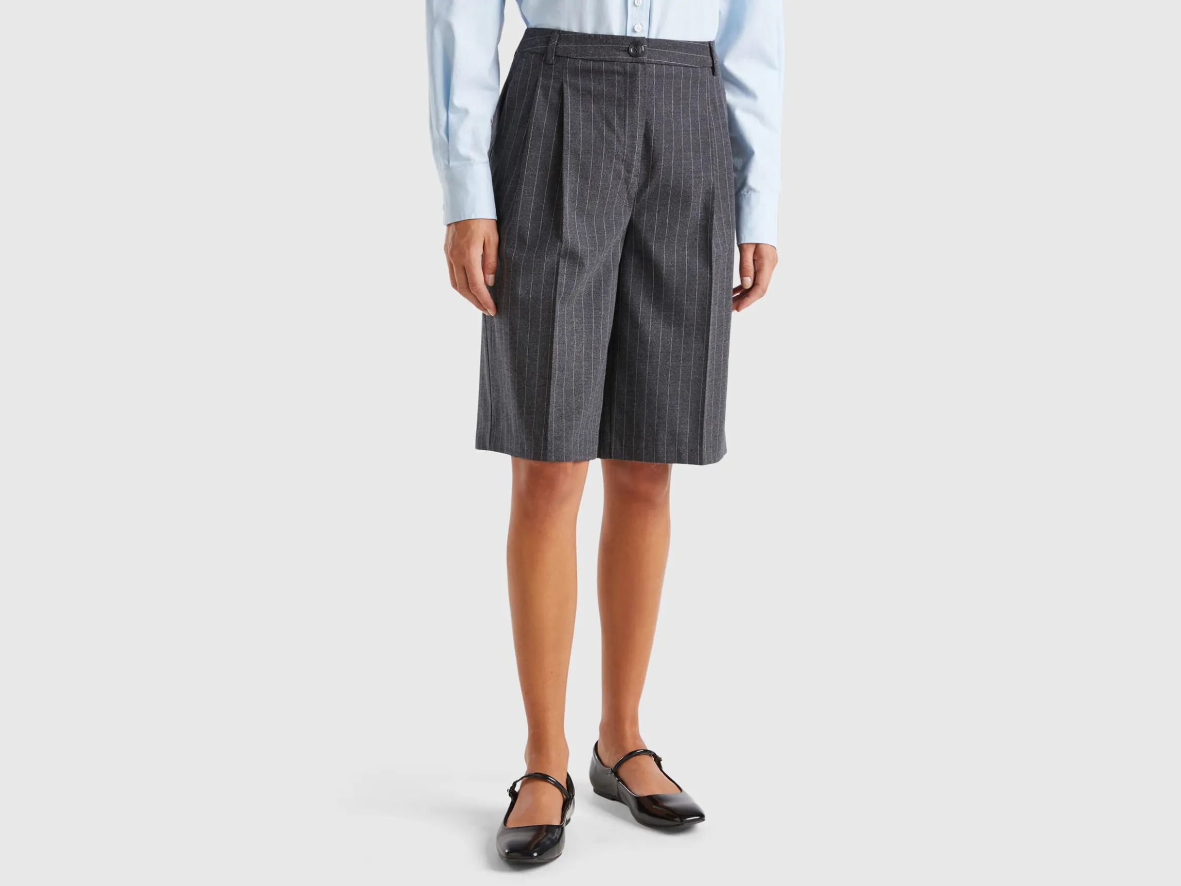 Pinstriped bermudas