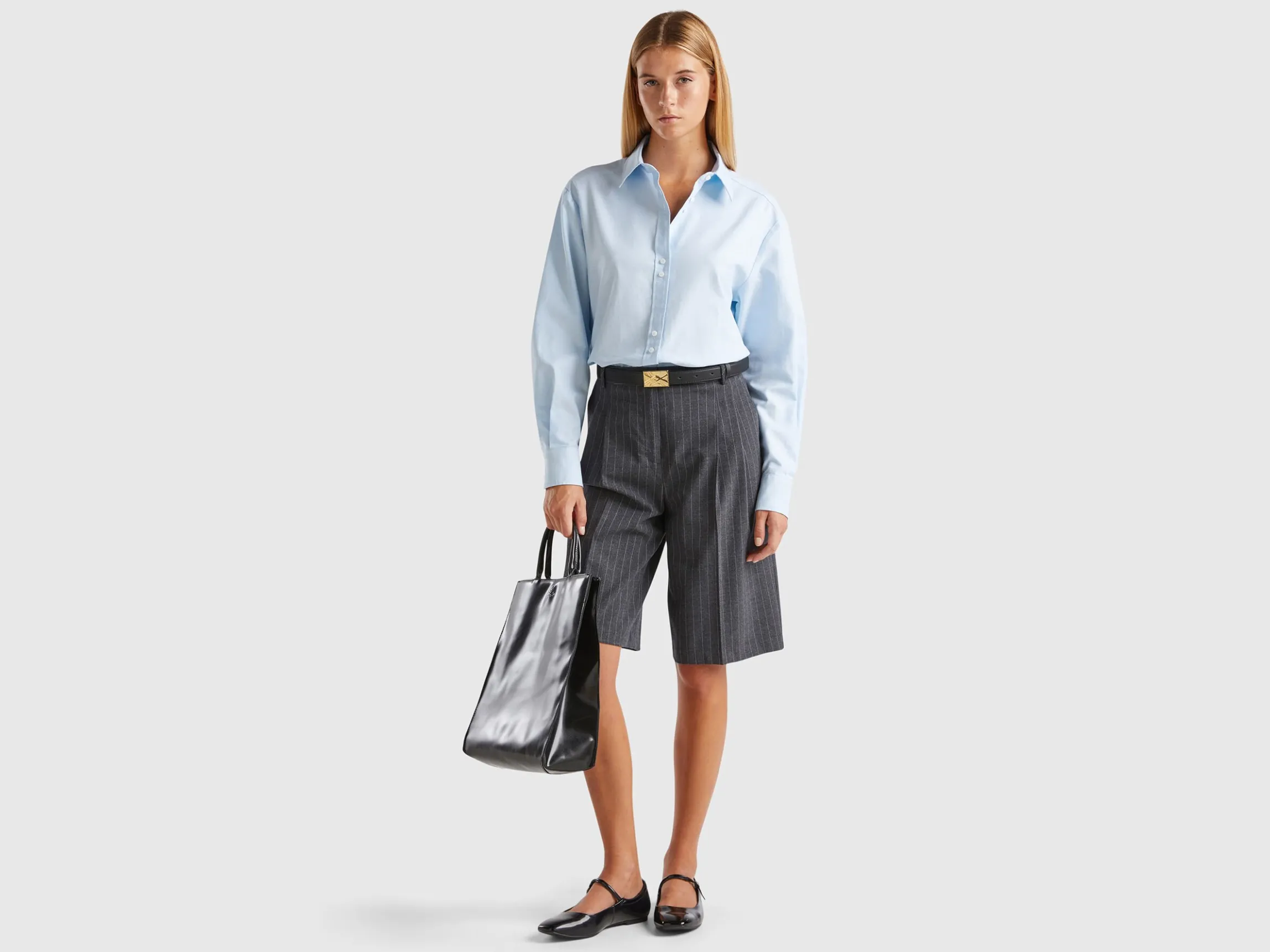Pinstriped bermudas