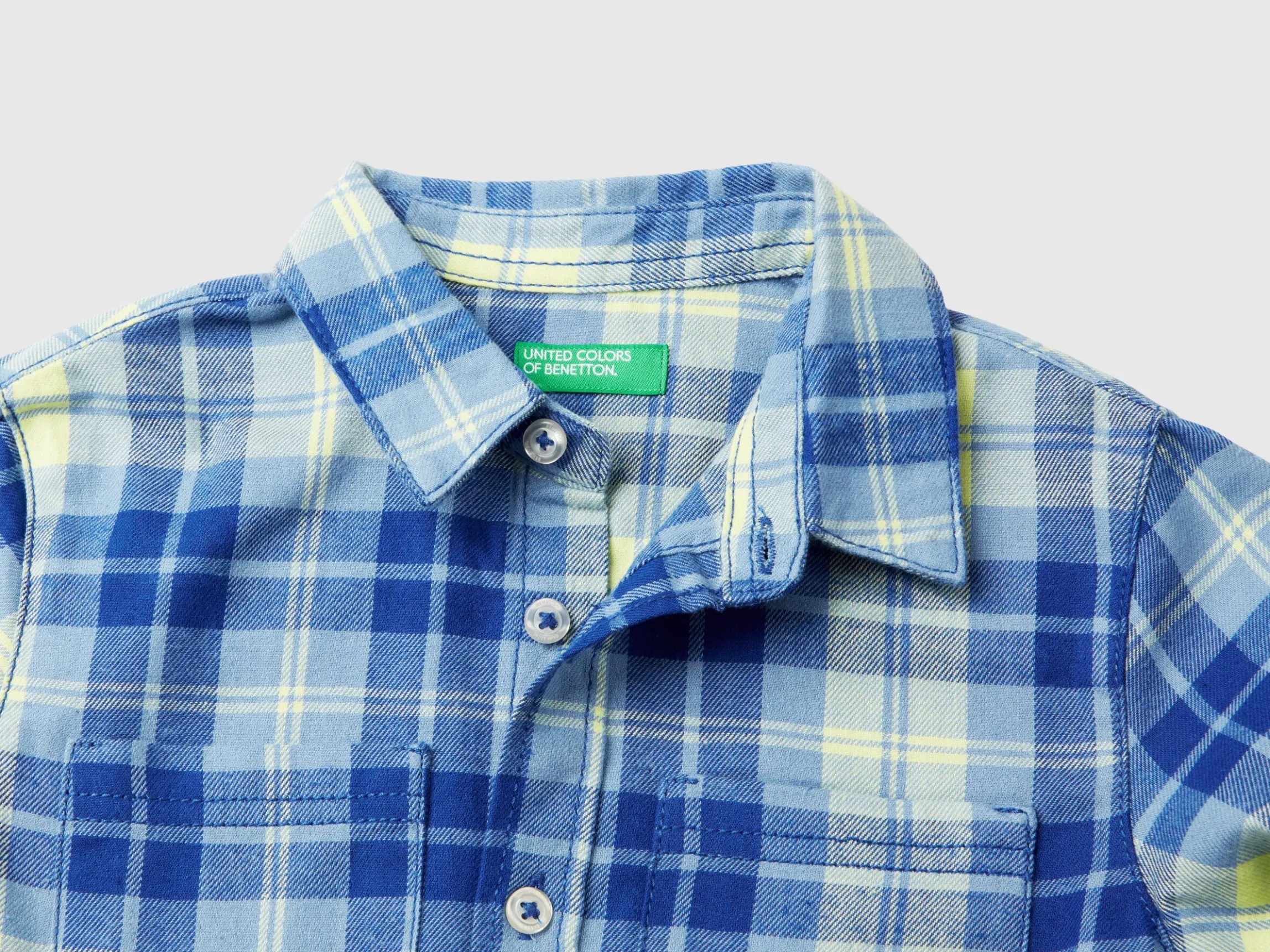 Plaid shirt in 100% cotton