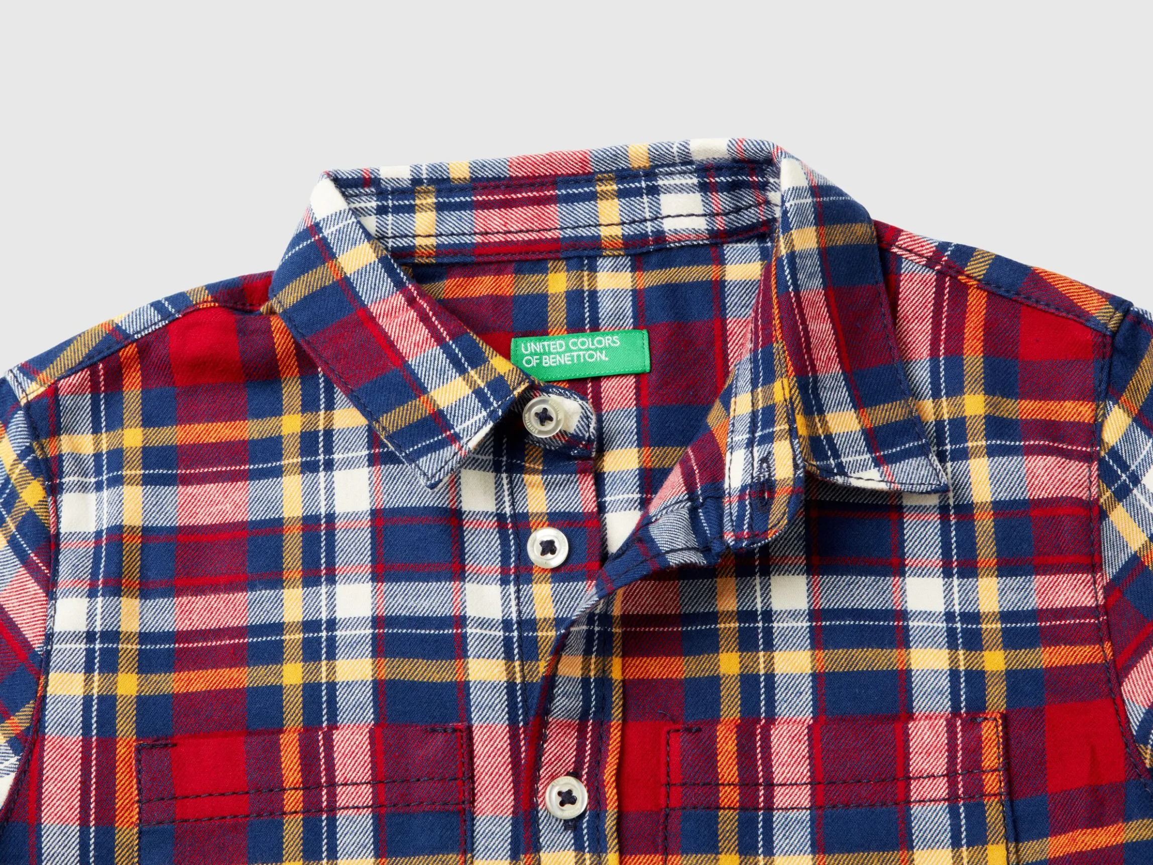 Plaid shirt in 100% cotton