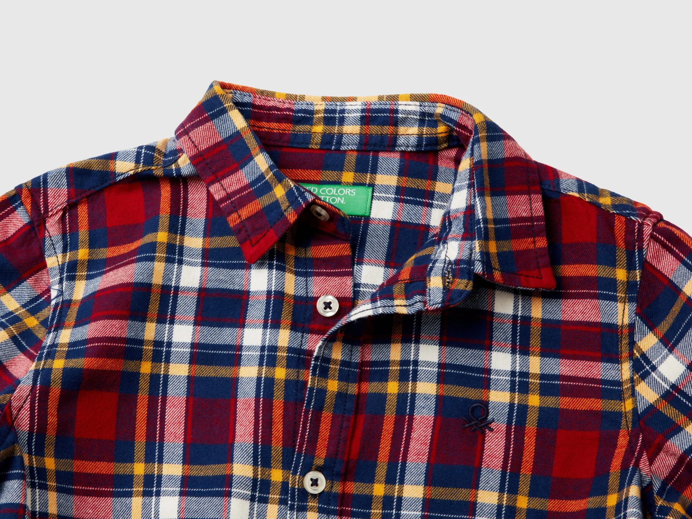 Plaid shirt in 100% cotton
