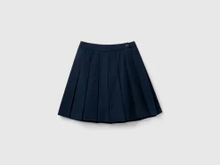 Pleated skirt in flannel