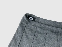 Pleated skirt in flannel