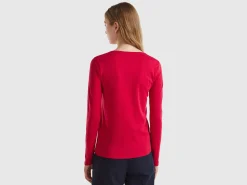Plum long sleeve t-shirt in 100% cotton