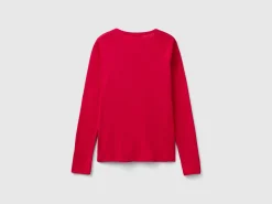 Plum long sleeve t-shirt in 100% cotton