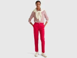 Plum slim fit cotton chinos