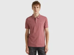Plum slim fit polo