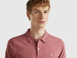 Plum slim fit polo