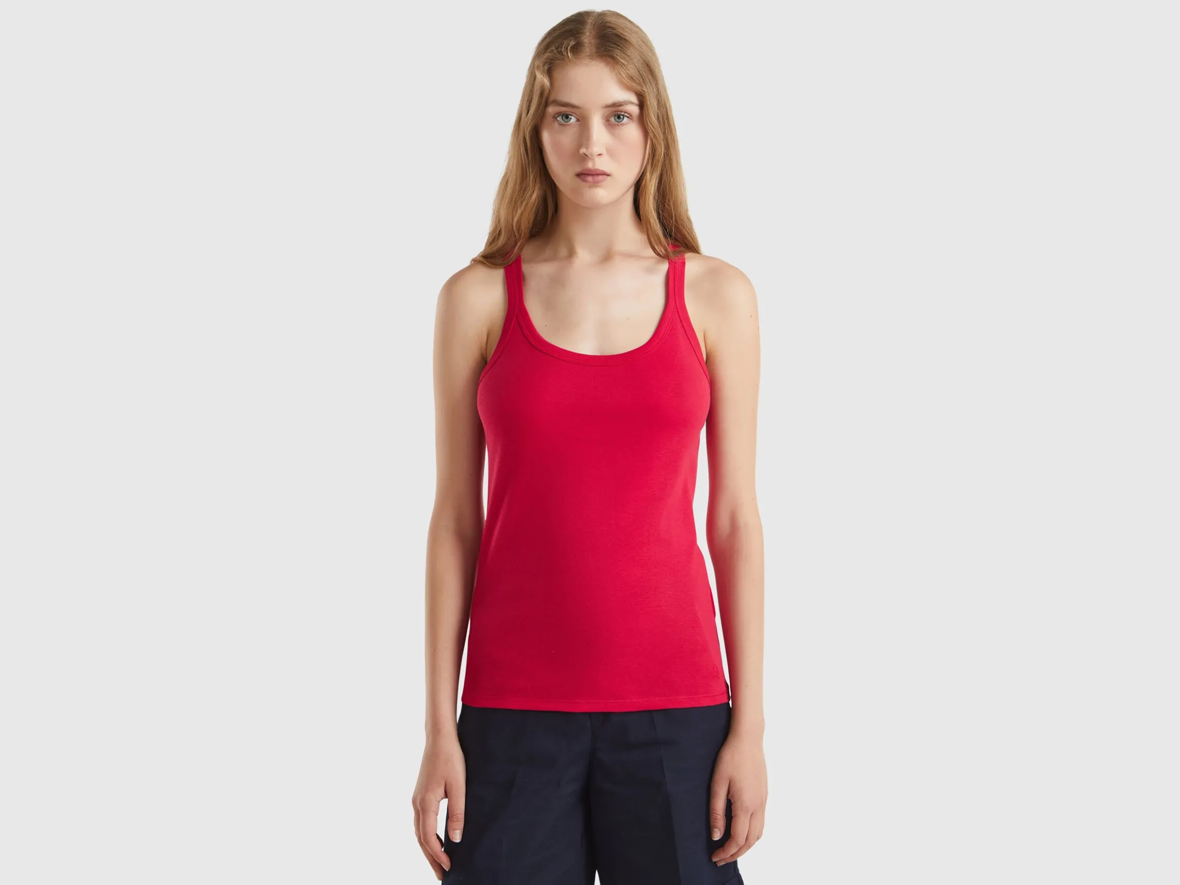 Plum tank top in pure cotton