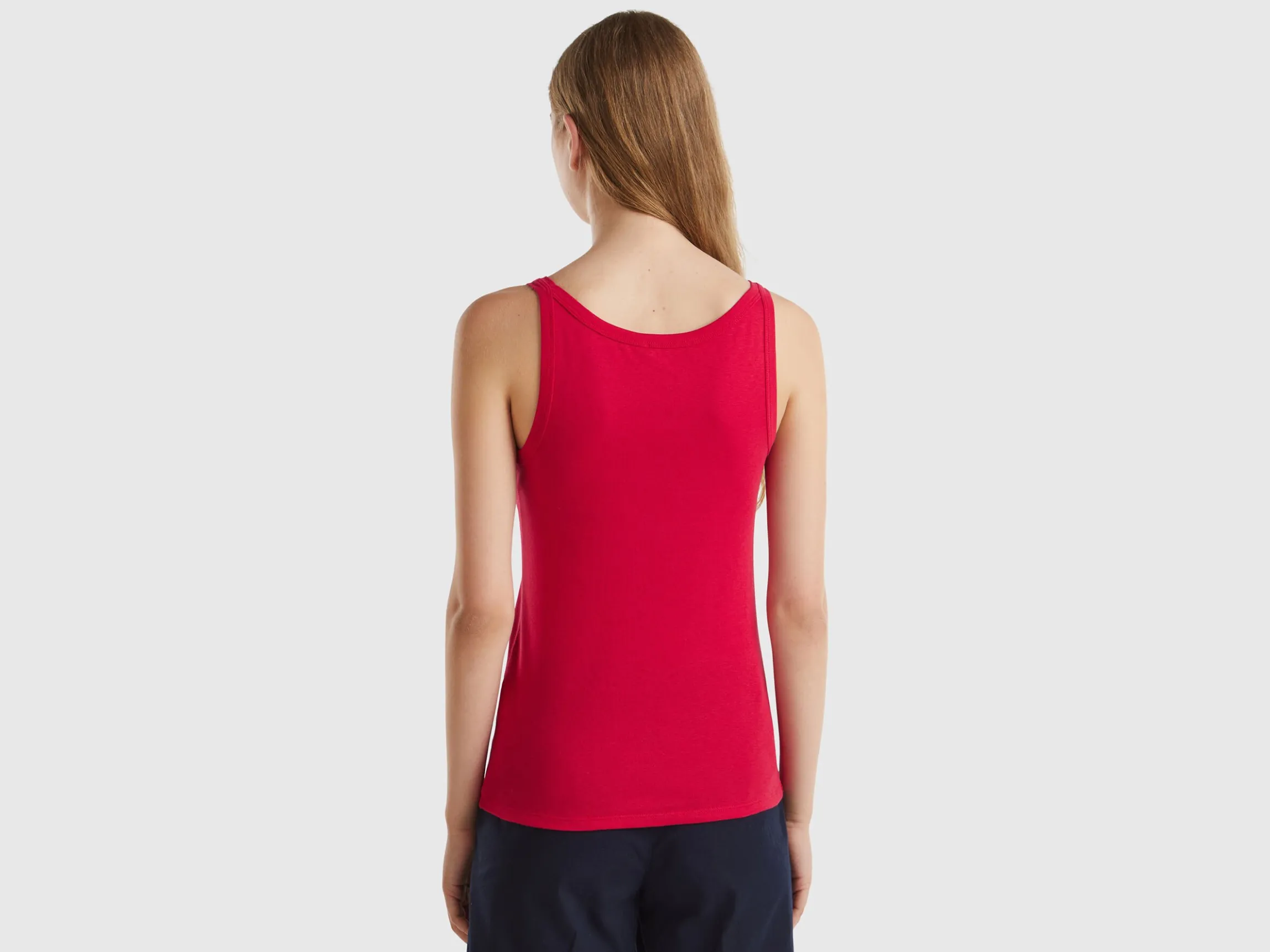 Plum tank top in pure cotton