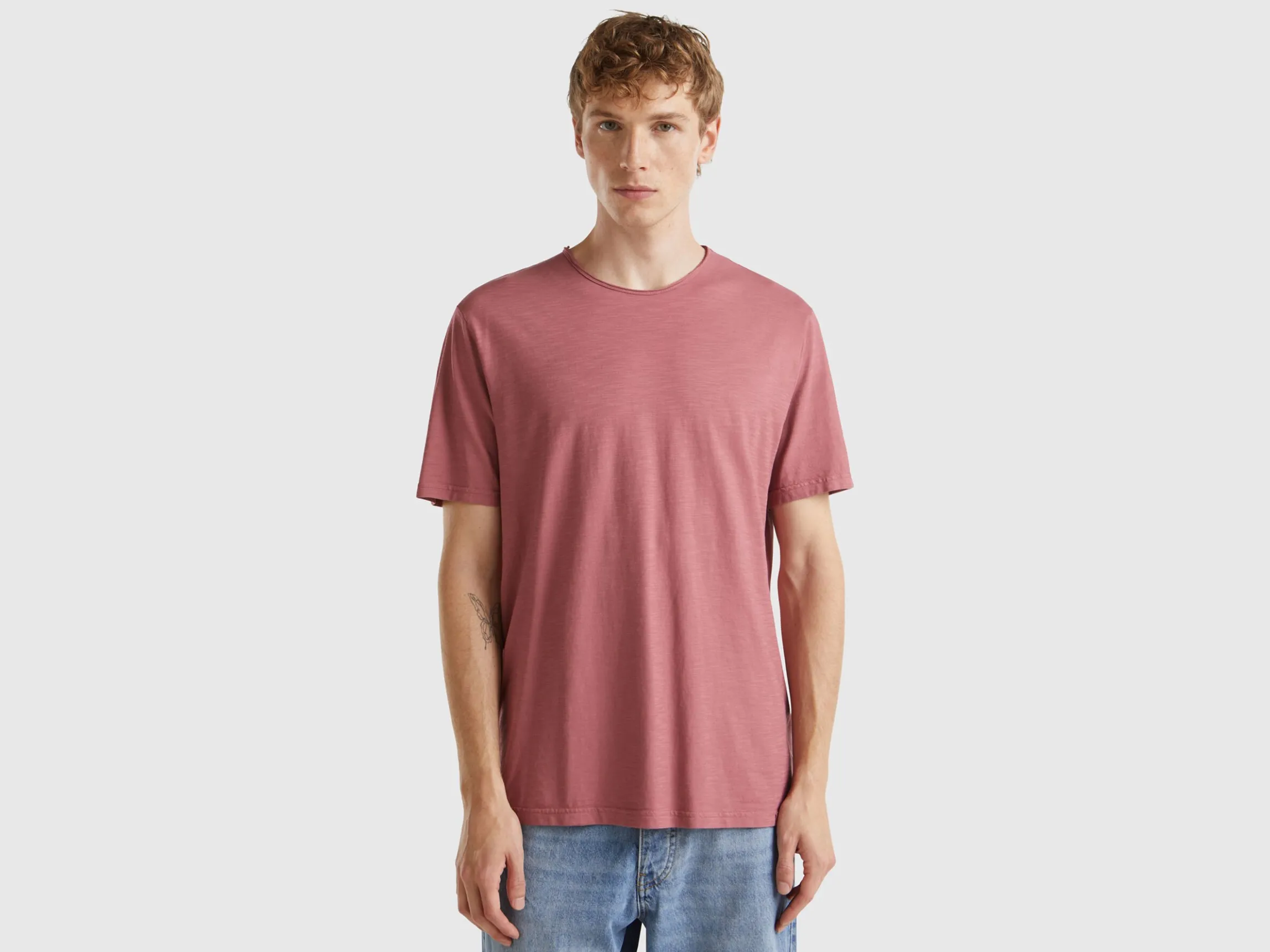 Plum t-shirt in slub cotton