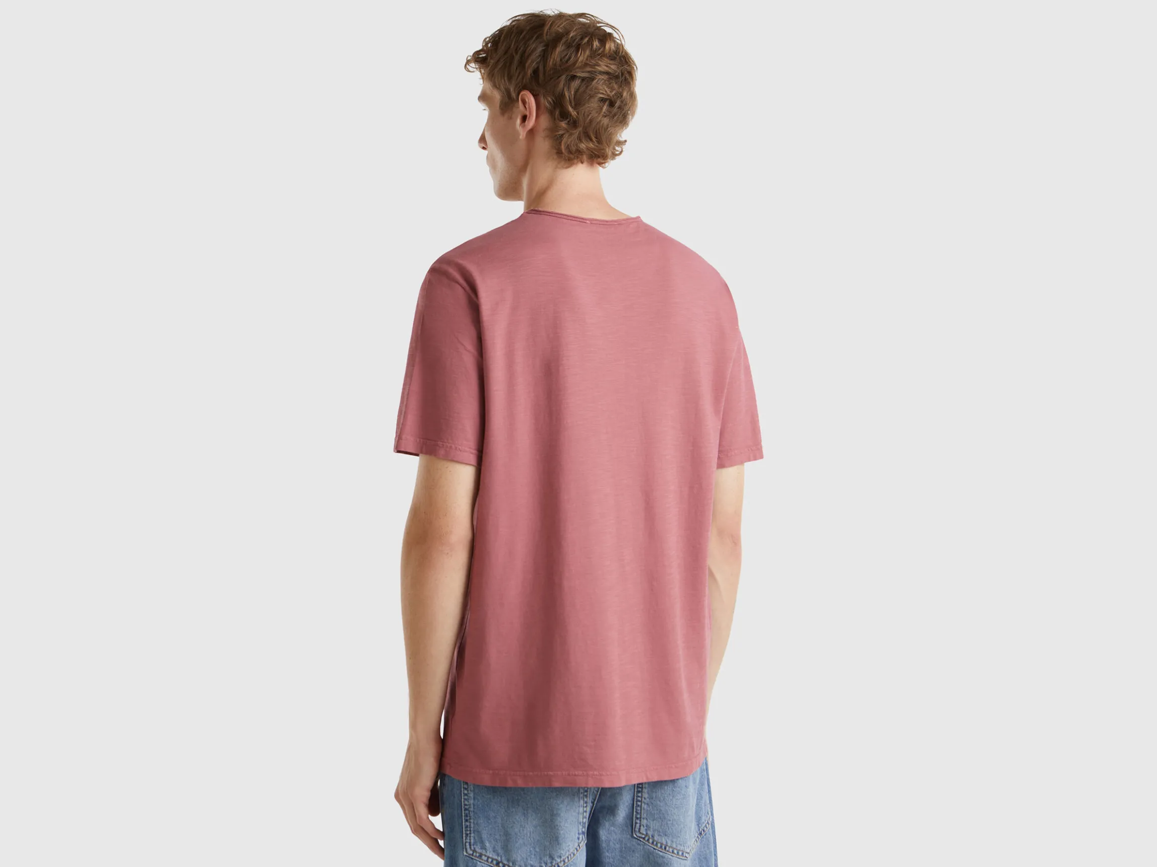 Plum t-shirt in slub cotton
