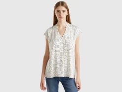 Polka dot blouse in viscose