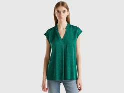 Polka dot blouse in viscose