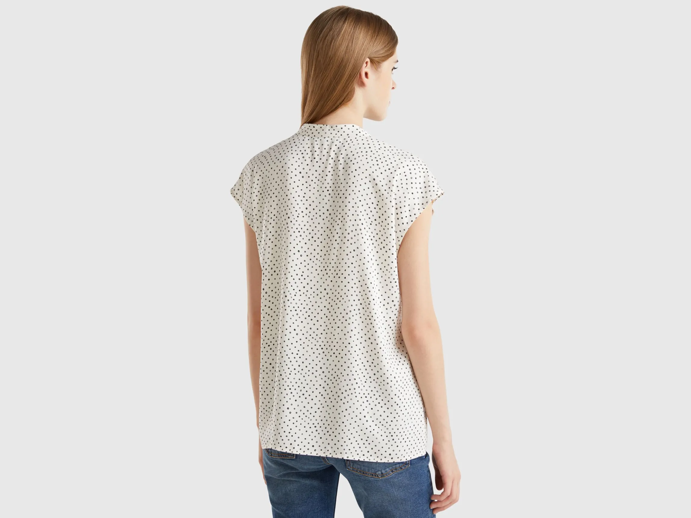 Polka dot blouse in viscose