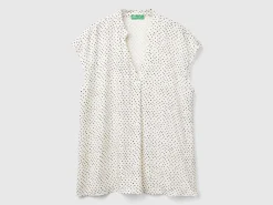 Polka dot blouse in viscose