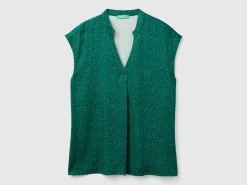 Polka dot blouse in viscose