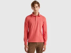 Polo in stretch organic cotton