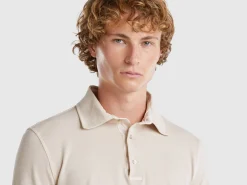 Polo in stretch organic cotton