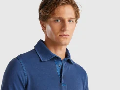Polo in stretch organic cotton