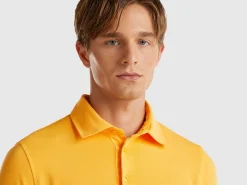 Polo in stretch organic cotton
