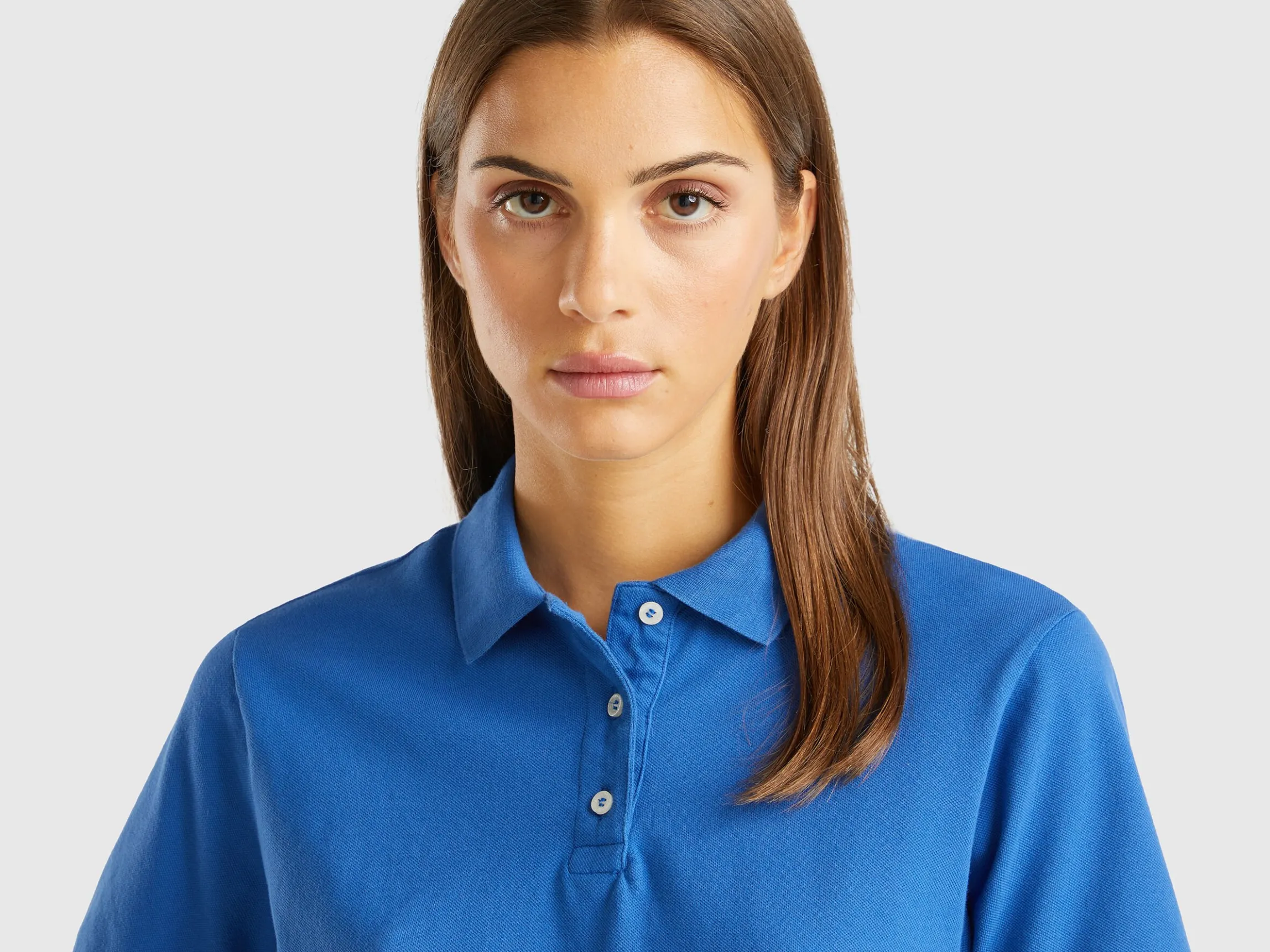 Polo in stretch organic cotton