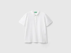Polo in stretch organic cotton
