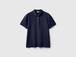 Polo in stretch organic cotton