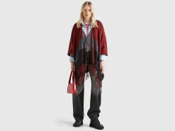 Poncho in recycled fabric