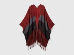 Poncho in recycled fabric