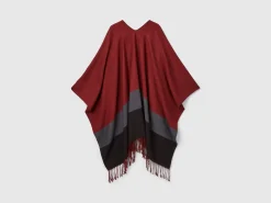 Poncho in recycled fabric