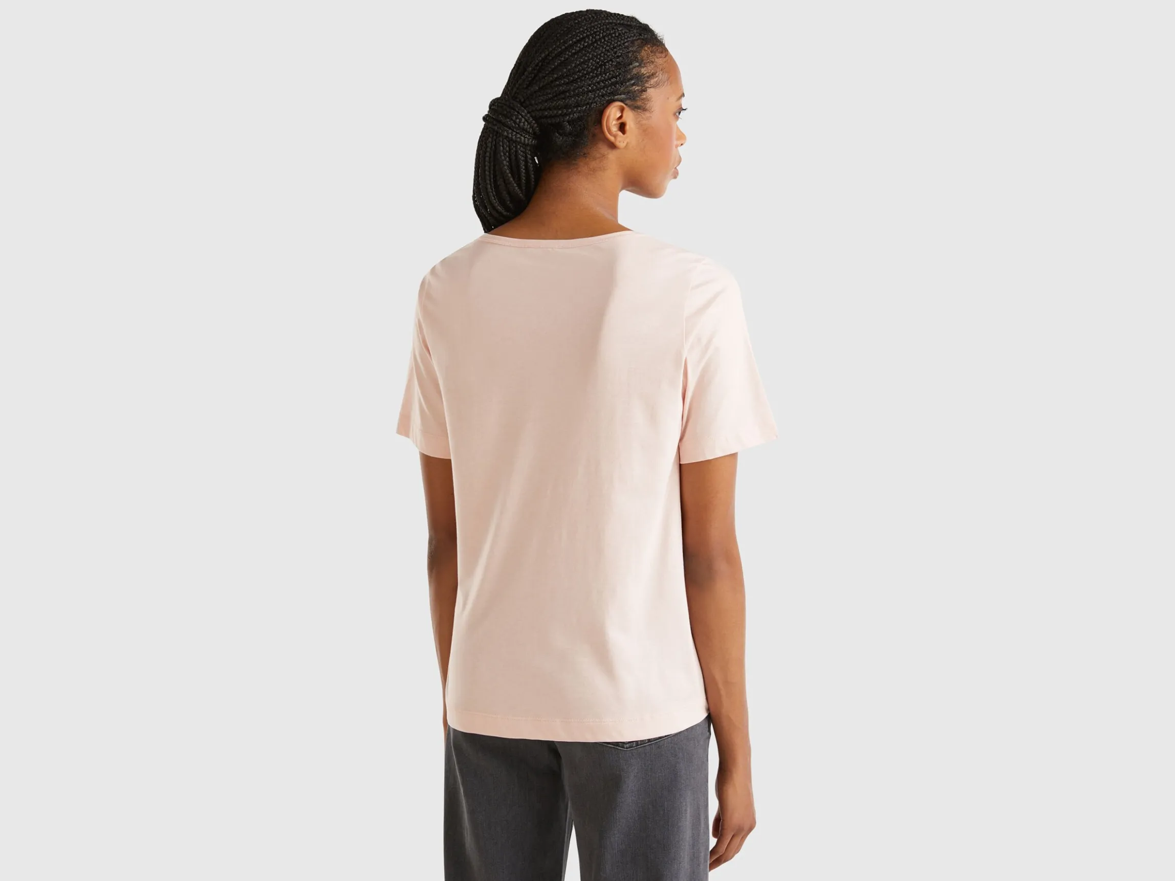 Powder pink short-sleeve t-shirt