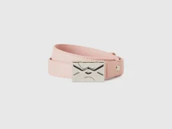 Powder pink thin belt